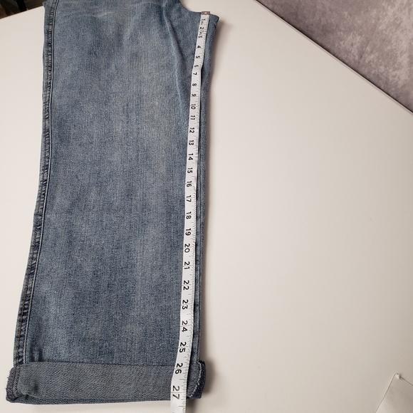 Seven7 Womens Weekend Easy Fit Boyfriend Jeans High Rise Rolled Cuffs Size 12 - Picture 13 of 15